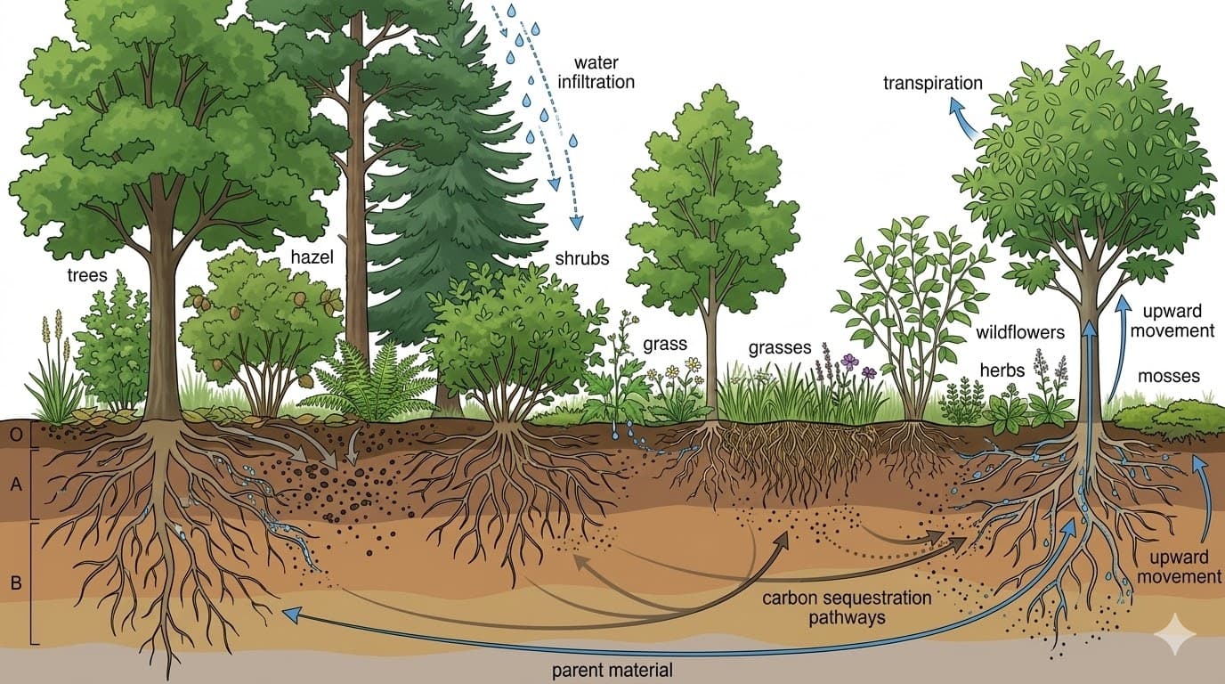 植物多样性与土壤水碳耦合
